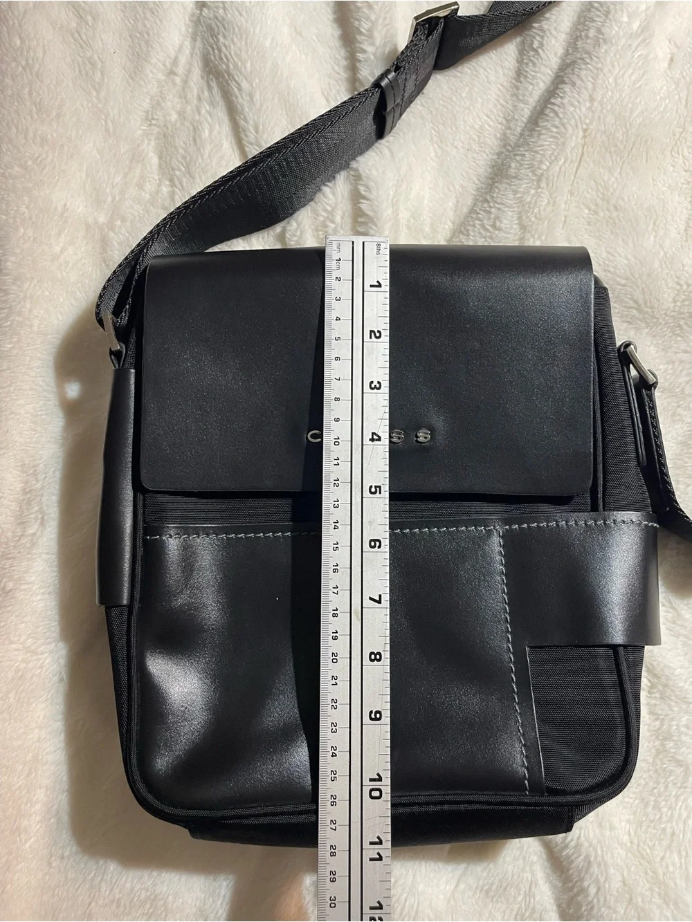 Black Leather Messenger Bag for Men/women NEW